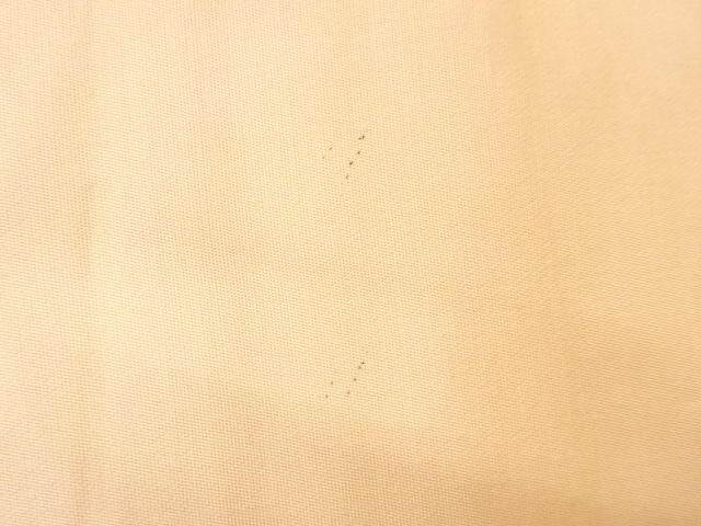  引箔雲に草葉・菱・青海波模様織出し名古屋帯